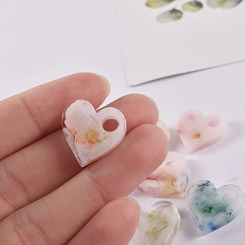 Heart Silicone Resin Mould – DIY Earring & Pendant Casting Resin Casting Mould Babs