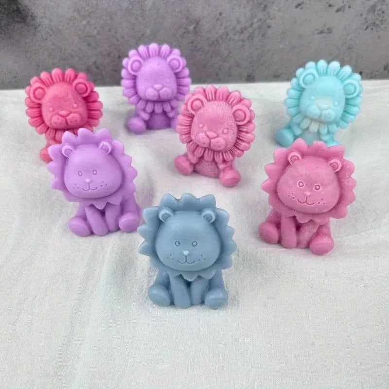 Cute Lion Silicone Mold for Candles, Soap & Resin DIY Silicone Craft Mold Babs