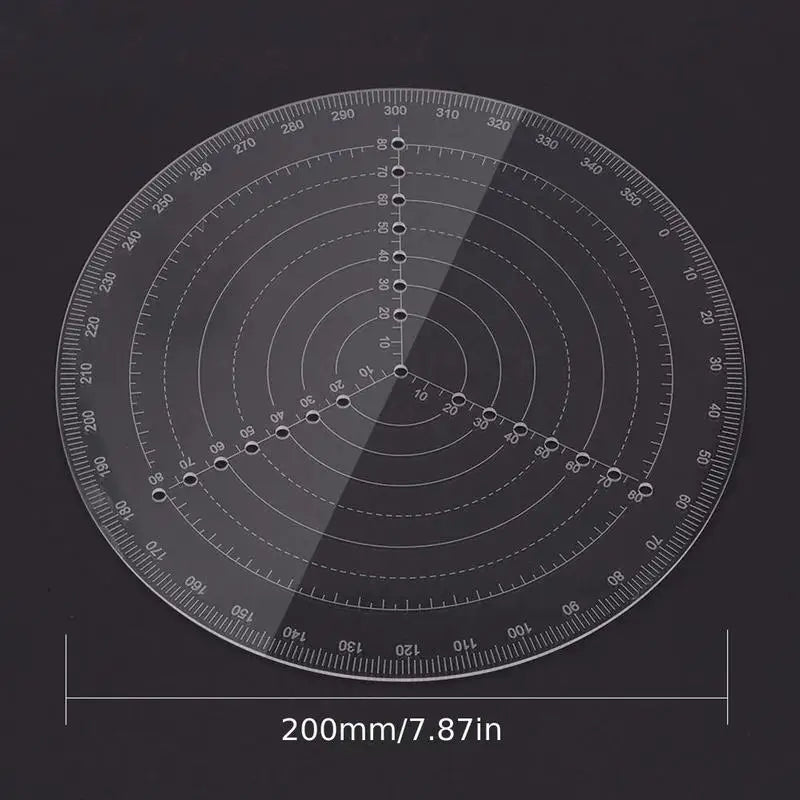 Clear Acrylic Round Center Finder 200mm – Wood Turning Tool Center Finder Tool Babs