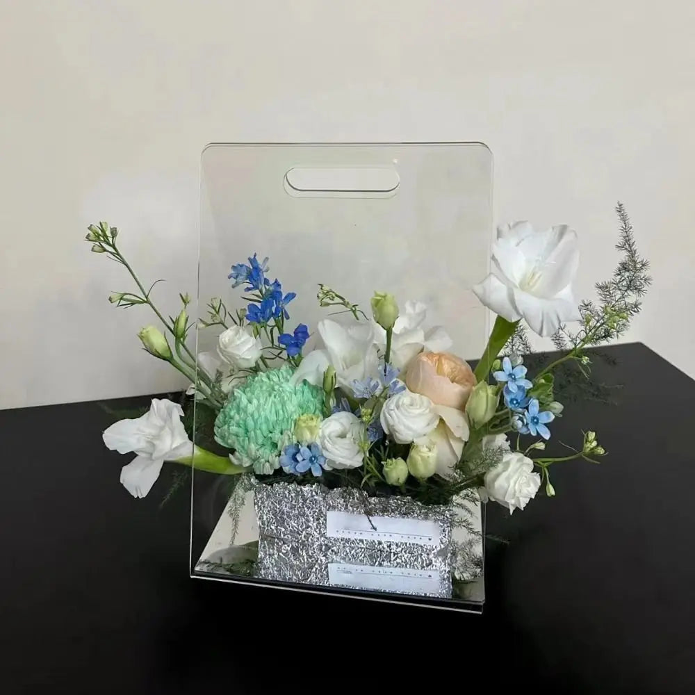 Transparent Acrylic Flower Box – Reusable Bouquet Gift Bag Flower Gift Box Babs