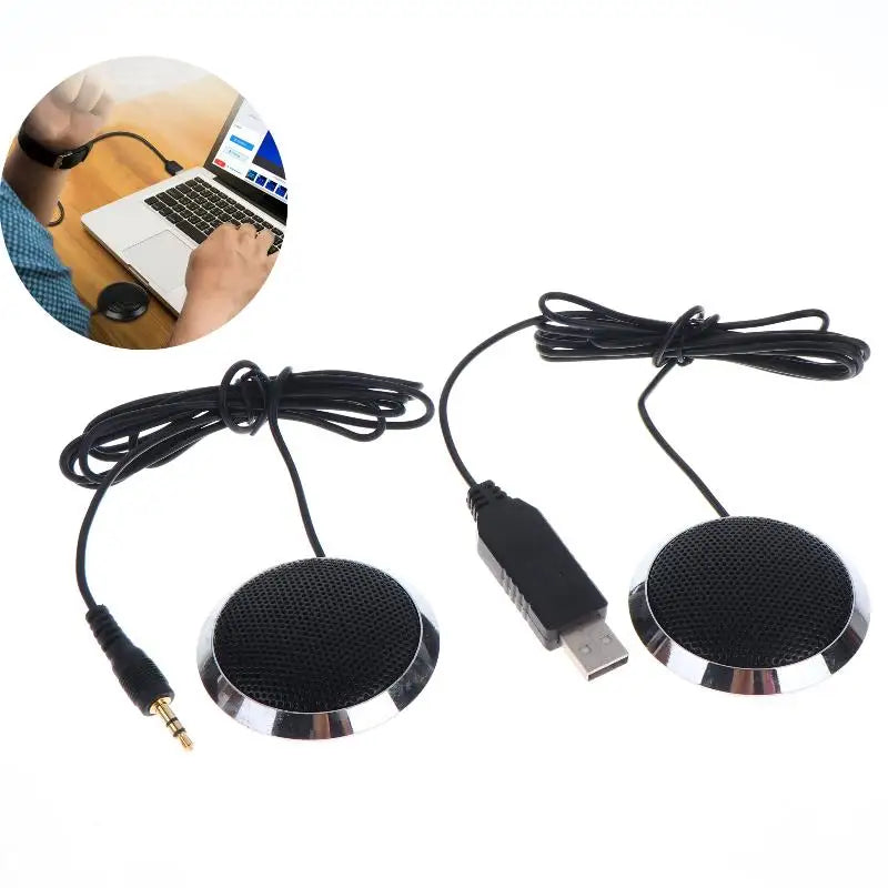 HUXUAN USB Desktop Condenser Microphone – 360° Omnidirectional Desktop Condenser Microphone Babs