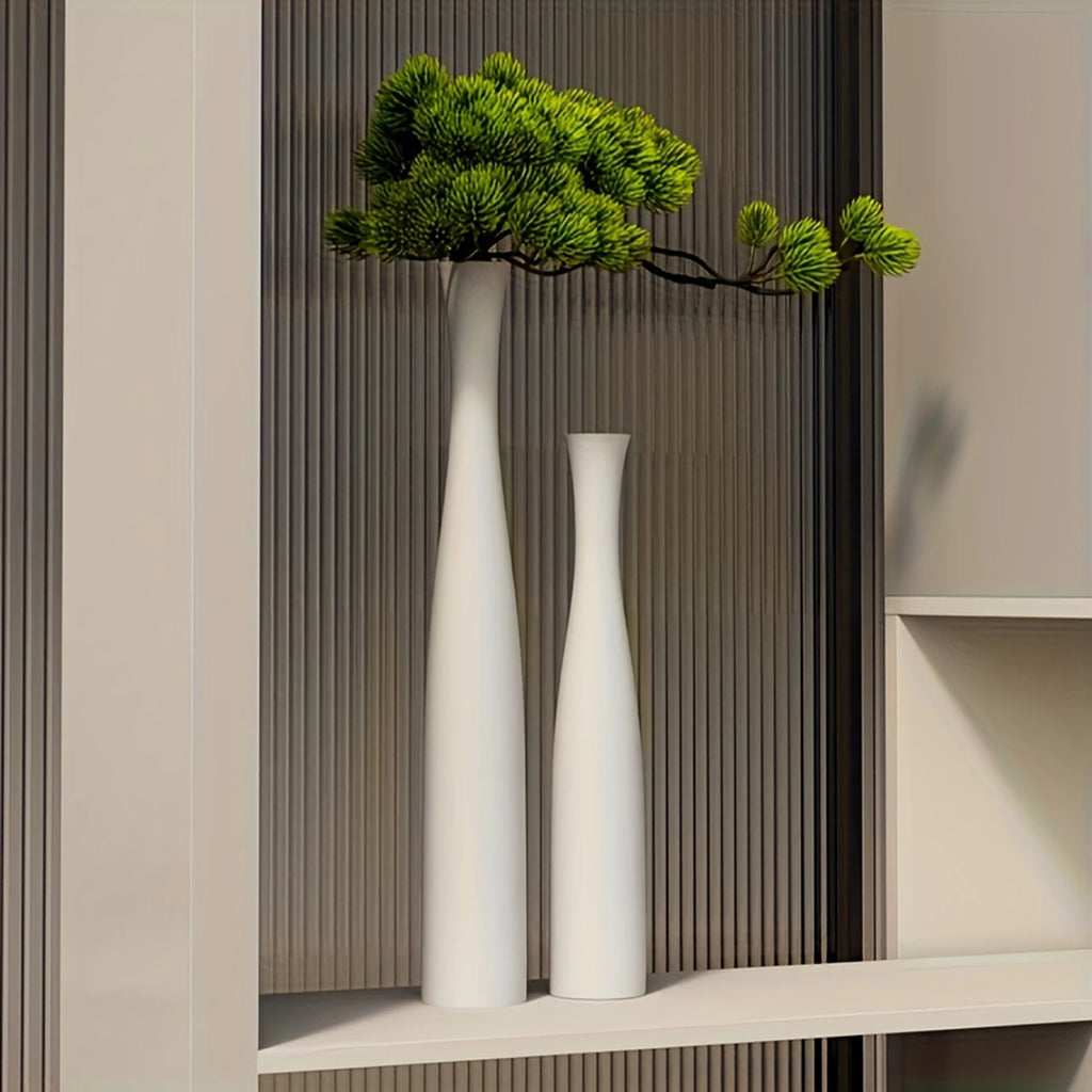 Modern Minimalist Vase Set White Black – Home Décor Pair Decorative Vase Set Babs