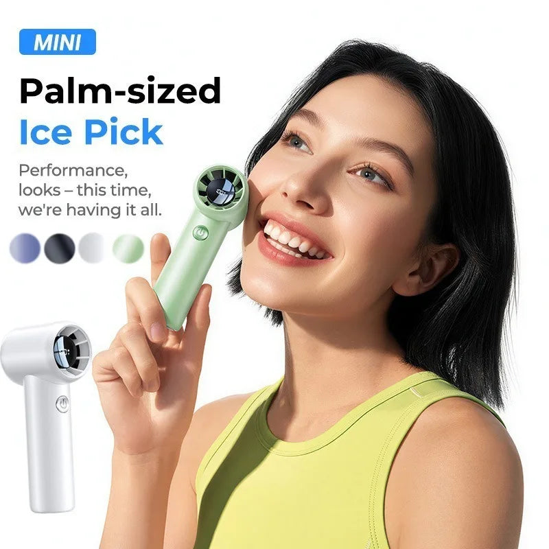 Handheld Turbo Fan USB Rechargeable Portable Outdoor Fan Digital Display Handheld Portable Fan Babs