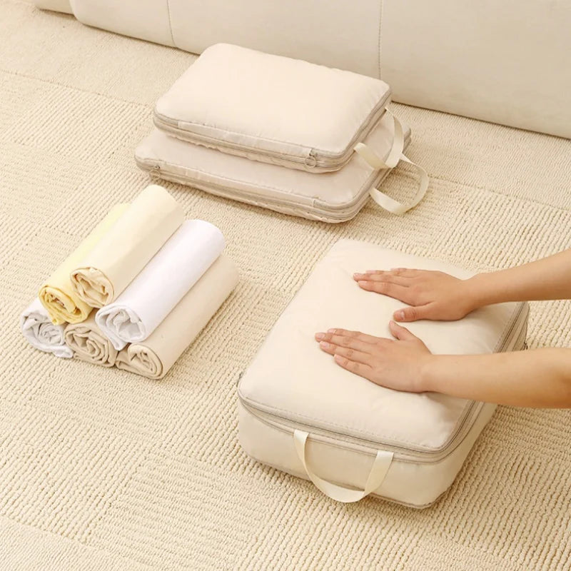 3-Piece Compression Packing Cubes – Travel Organizer & Toiletry Bag Travel Packing Cubes Babs