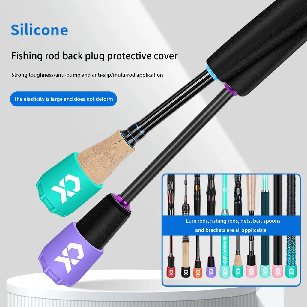 Silicone Fishing Rod End Cap Protector – Non-Slip Cover Rod End Cap Cover Babs