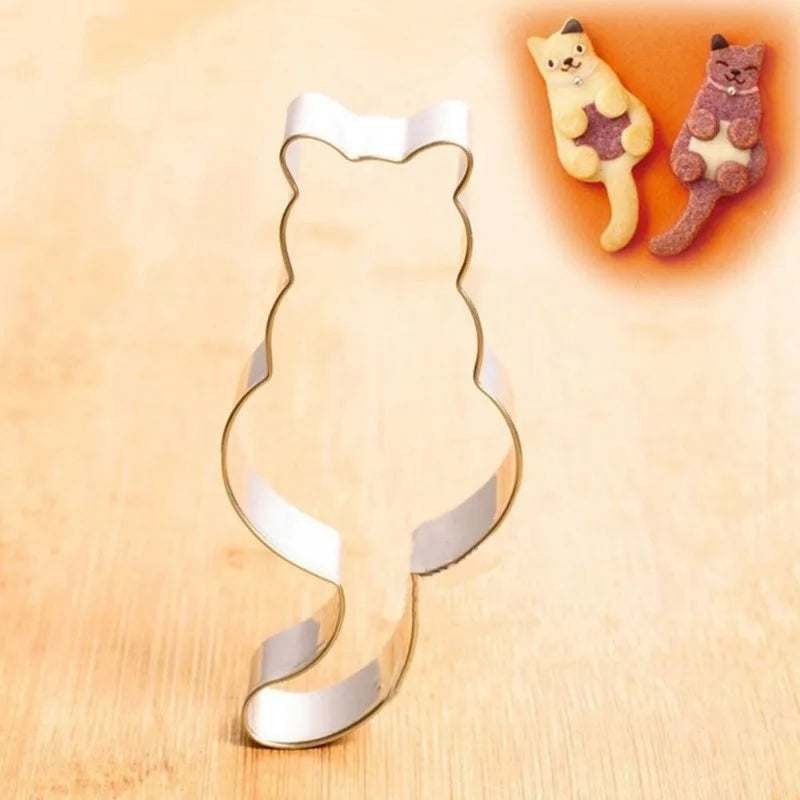 Cat Shaped Cookie Cutter – Aluminum Kawaii Biscuit Mold Cookie Cutter Babs