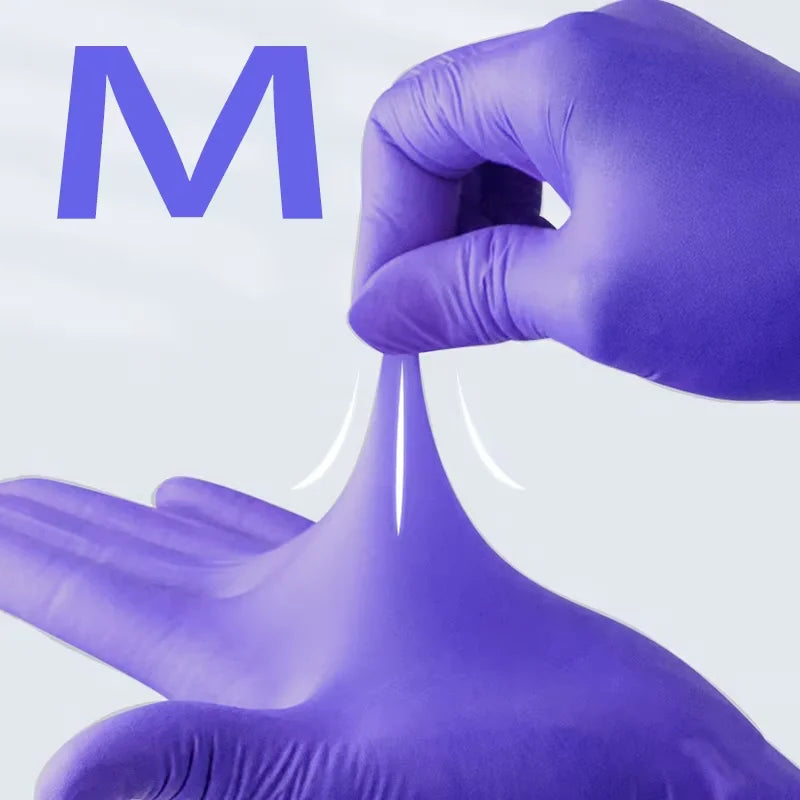 50-Pack Disposable Purple Nitrile Gloves – Kitchen & Garden Disposable Nitrile Gloves Babs M 50pcs-box