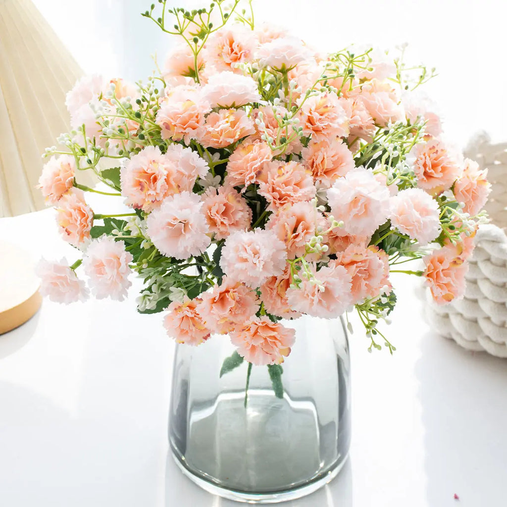Artificial Silk Carnation Bouquet – Wedding & Home Décor Artificial Flower Bouquet Babs