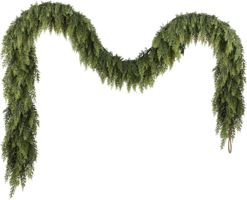 275cm Artificial Cypress Garland – Christmas & Home Décor Artificial Garland Babs army green 275cm