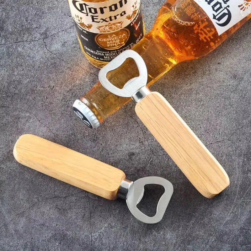 Wooden Handle Stainless Steel Bottle Opener – Bar & Kitchen Bottle Opener Babs