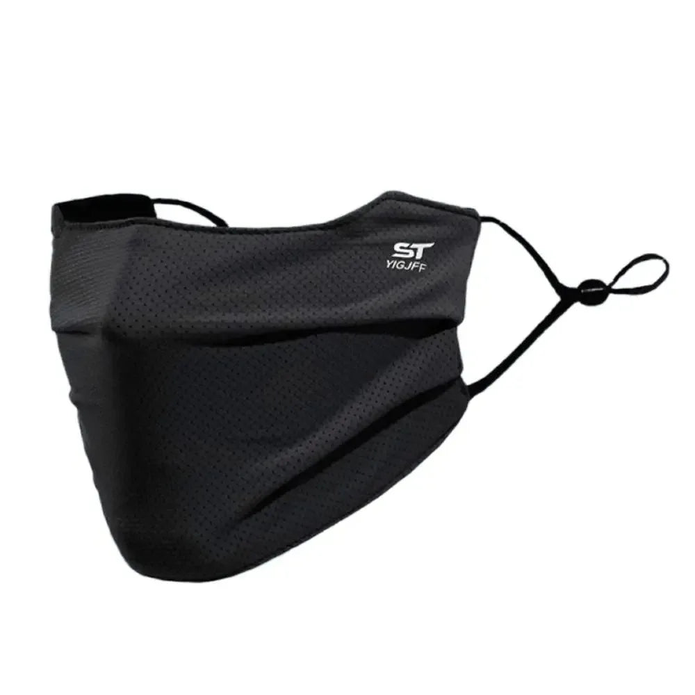Ice Silk UV Face Mask UPF 50+ – Breathable, Reusable Sun Shield UV Face Mask Babs black