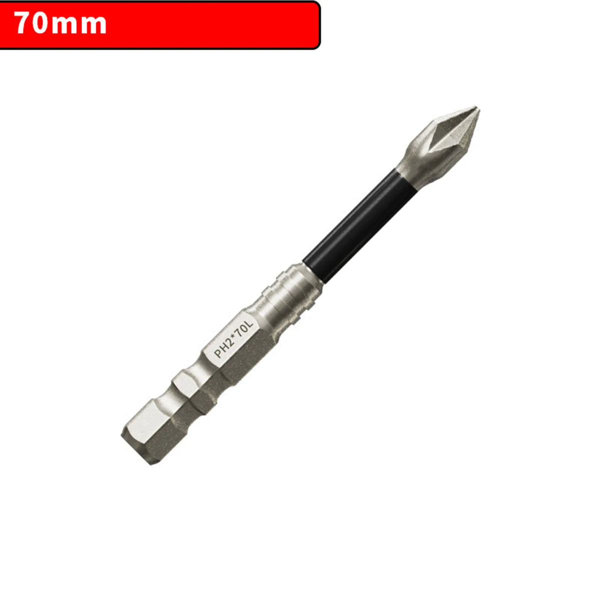PH2 Magnetic Screwdriver Bit Alloy Steel Anti-Slip 25–150mm Screwdriver Bit Babs 70mm