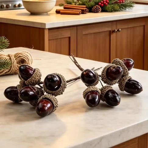 Artificial Mini Pine Cone Bouquet | Holiday & DIY Home Décor Artificial Floral Branch Babs