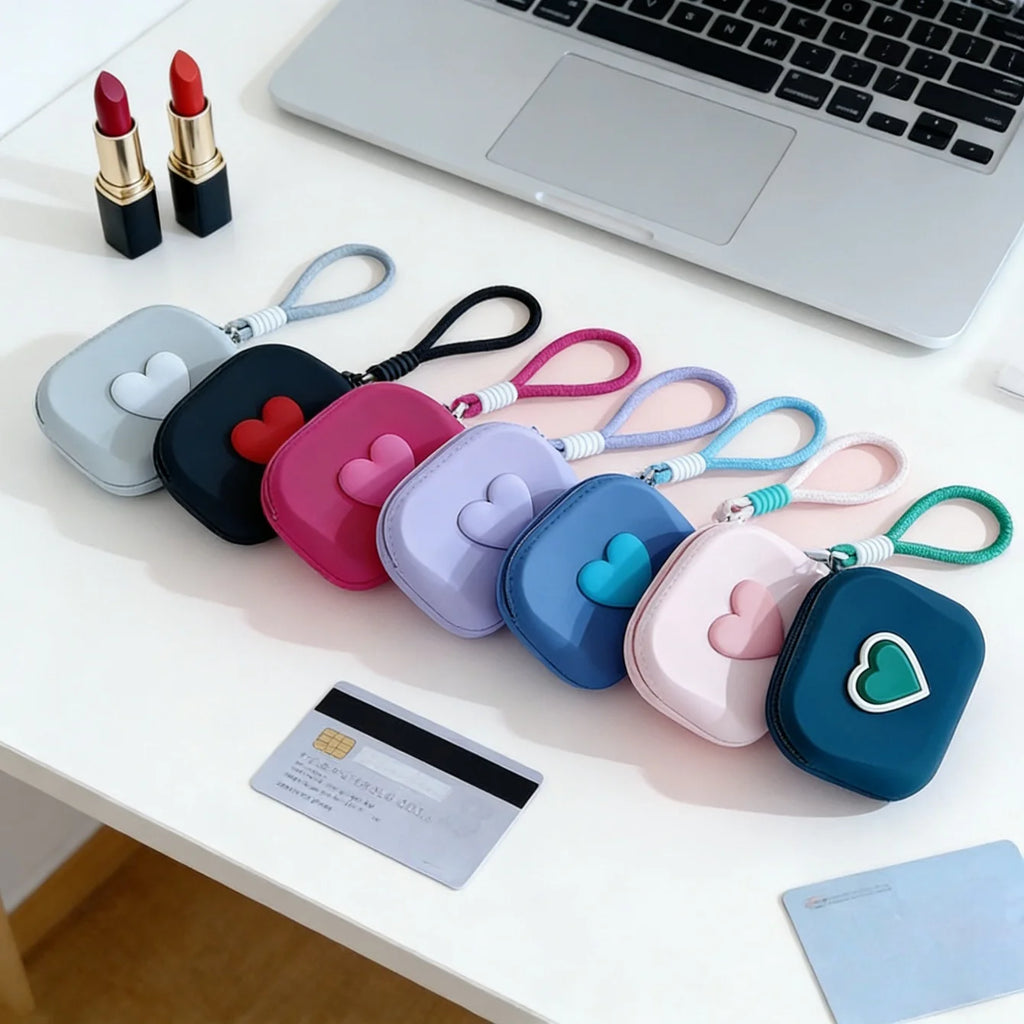 Heart Shaped Silicone Makeup Bag – Waterproof Travel Cosmetic Case Silicone Cosmetic Bag Babs