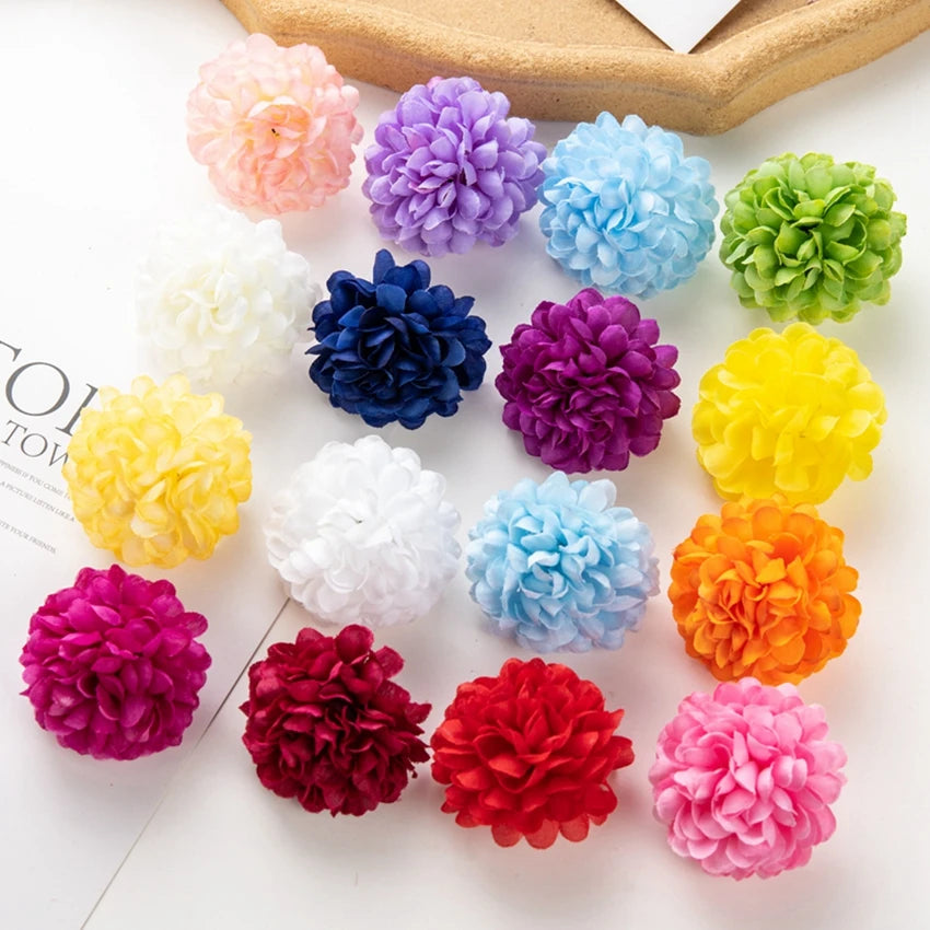 50Pcs Artificial Silk Hydrangea Flowers – Wedding & Home Decor Artificial Flower Heads Babs