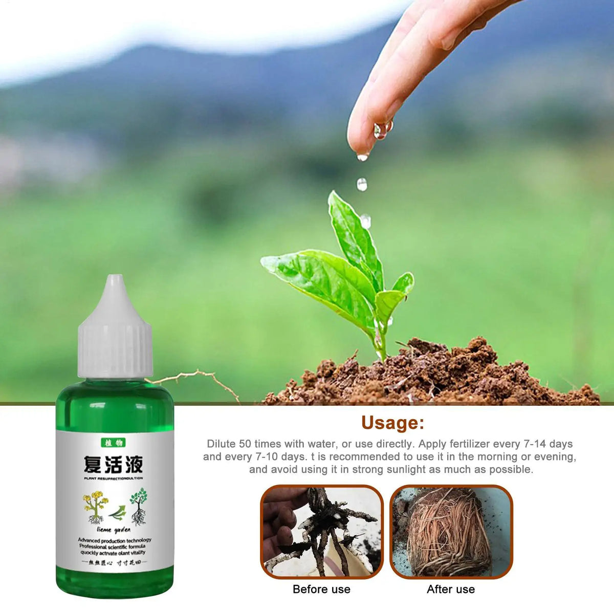 50ml Seaweed Organic Liquid Fertilizer – Plant Nutrient Solution Liquid Plant Fertilizer Babs 50ML