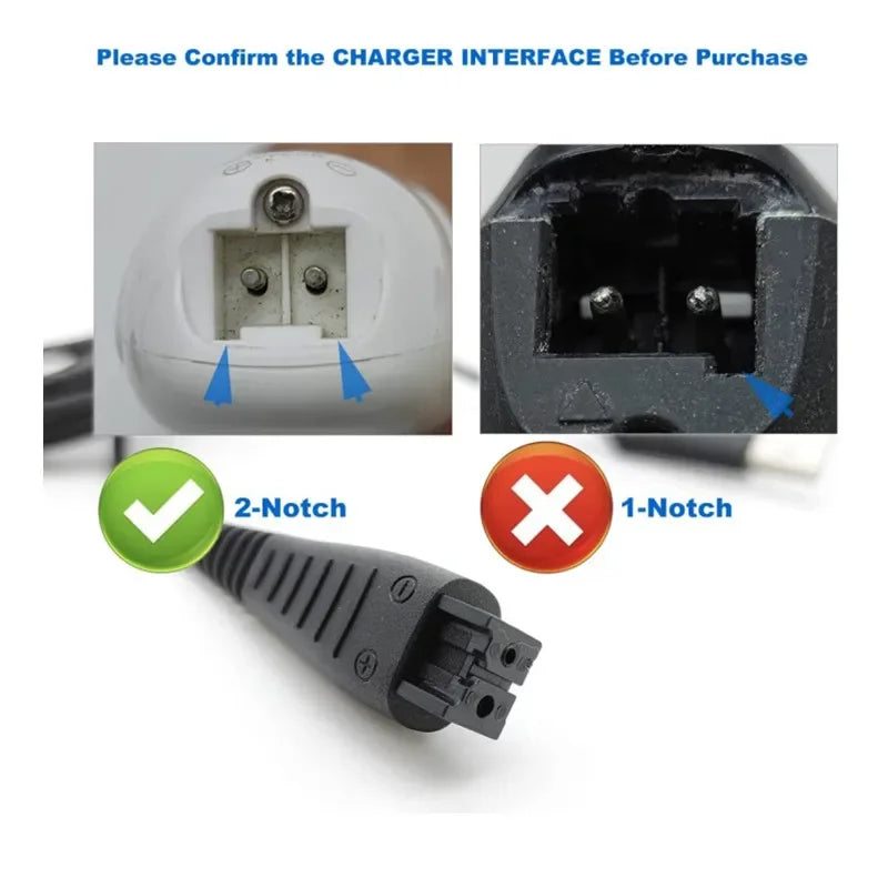 USB Charging Cable for 4.8V Razors – RE7, ES-LF, ES-LV Series Razor Charging Cable Babs