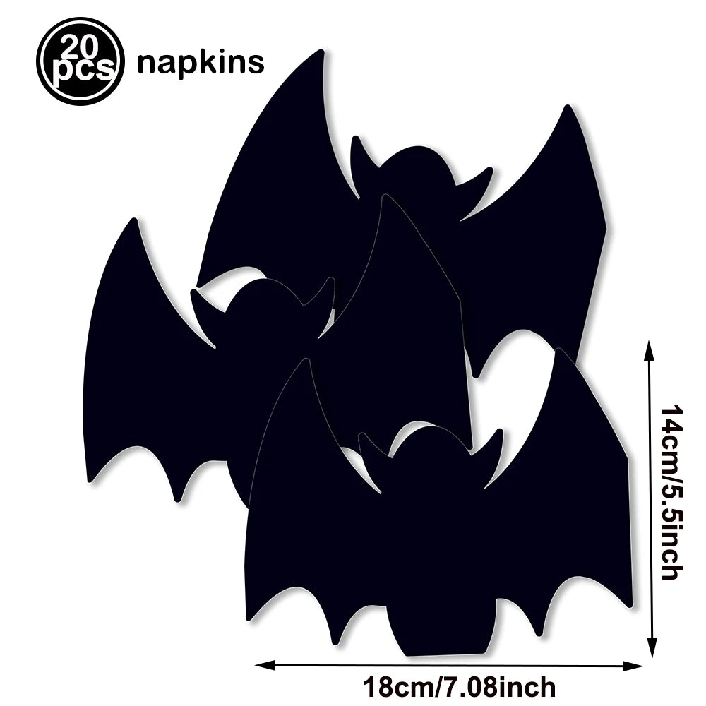 20-Pack Halloween Disposable Paper Napkins – Spooky Prints Disposable Party Napkins Babs Burgundy as show