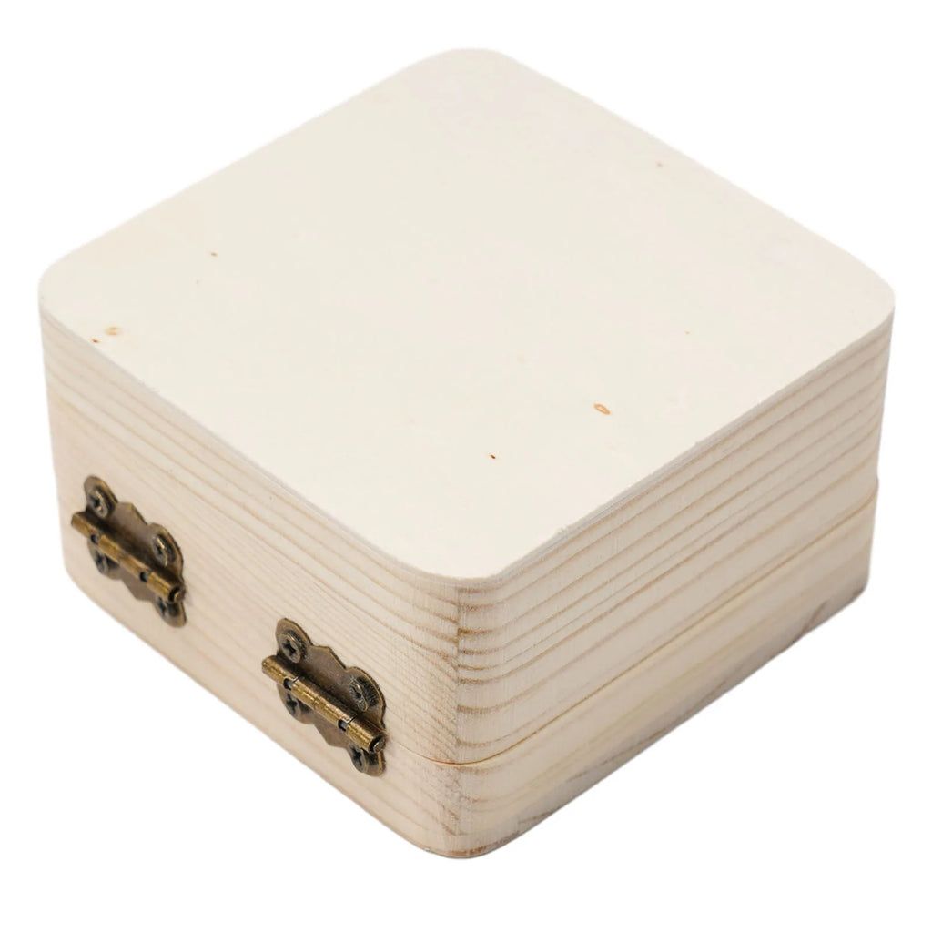 Natural Wood Storage Gift Box 8x8x4.5cm – LEENKEA Wooden Storage Box Babs