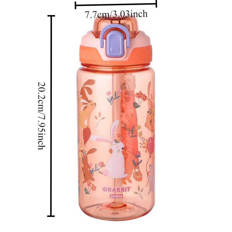 Kids Cartoon Straw Water Cup – BPA-Free Portable Drinking Mug Kids Straw Cup Babs