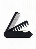 2-in-1 Folding Hair & Beard Comb – Dual Tooth Travel Comb Folding Beard Comb Babs 2-in-1