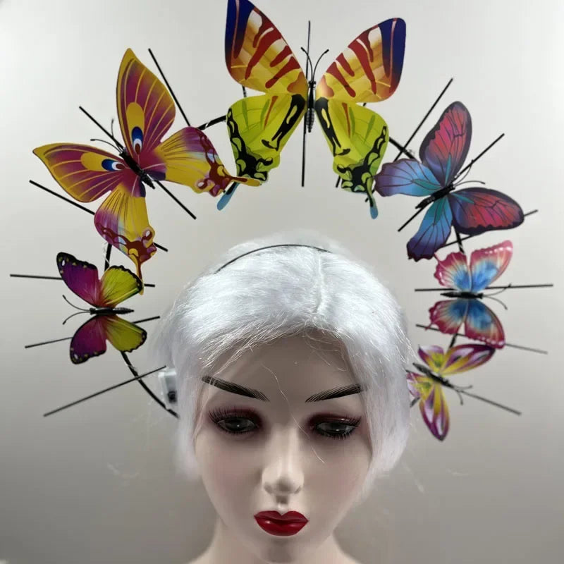 LED Flashing Butterfly Crown Headband – Glow Hair Accessory LED Glow Headband Babs