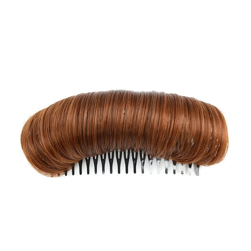 Invisible Volumizing Hair Cushion Pad with Comb Insert Hair Volumizing Pad Babs 3 red brown