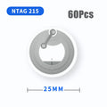 60pcs NTAG215 NFC Adhesive Sticker Tags – WiFi & Automation NFC Sticker Tags Babs 60pcs White