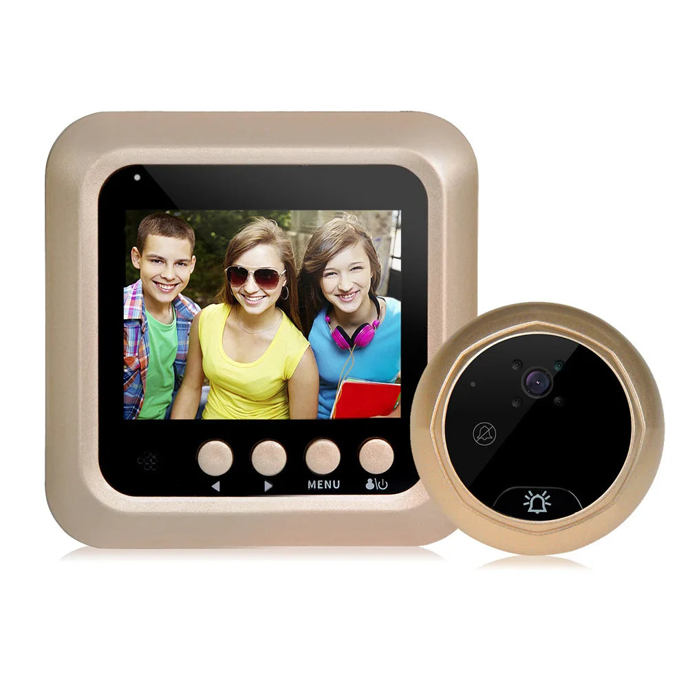 Smart Cat Eye Door Viewer – HD 2.4" IR Night Vision & Motion Detection Peephole Door Camera Babs