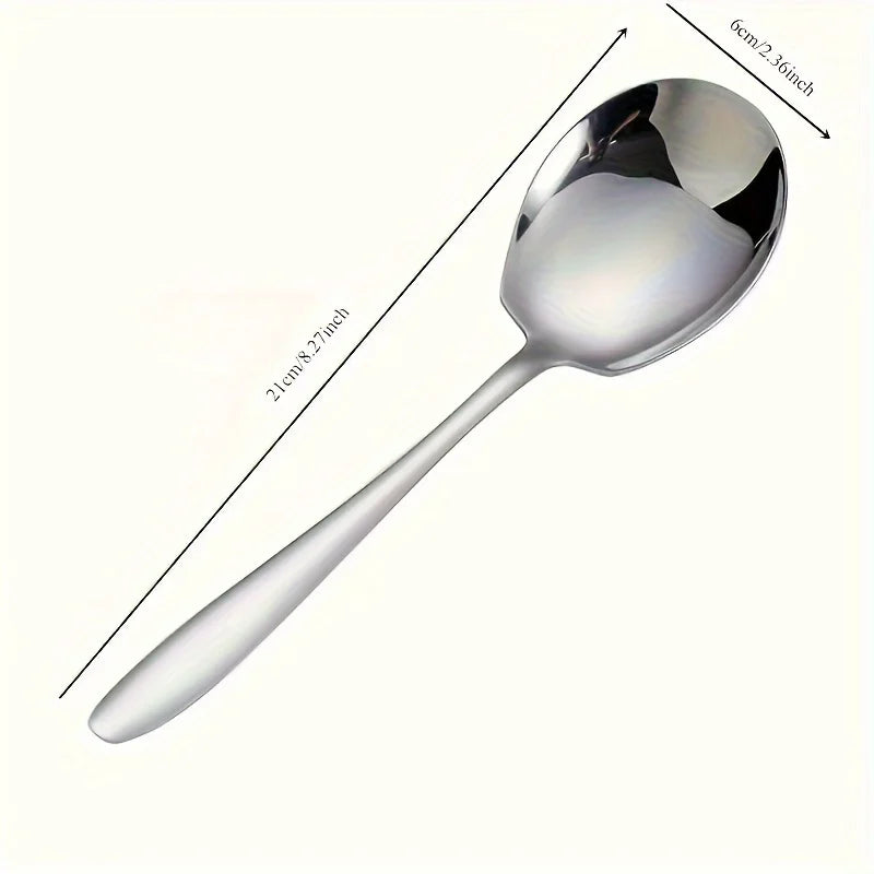 Oversized Stainless Steel Long Handle Spoons – Set of 2 Serving Spoon Set Babs