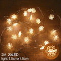2M 20-LED Santa Snowflake String Lights – Christmas Tree Decor Christmas String Lights Babs Snowflake