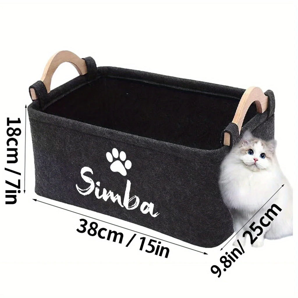 Foldable Pet Toy Storage Basket – Dog Toys & Clothing Pet Storage Basket Babs
