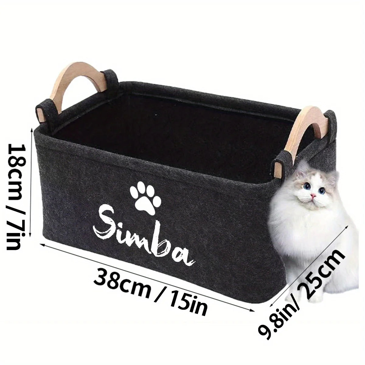 Foldable Pet Toy Storage Basket – Dog Toys & Clothing Pet Storage Basket Babs