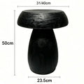 Nordic Solid Oak Round Side Table – Minimalist Coffee Table Wooden Side Table Babs Black