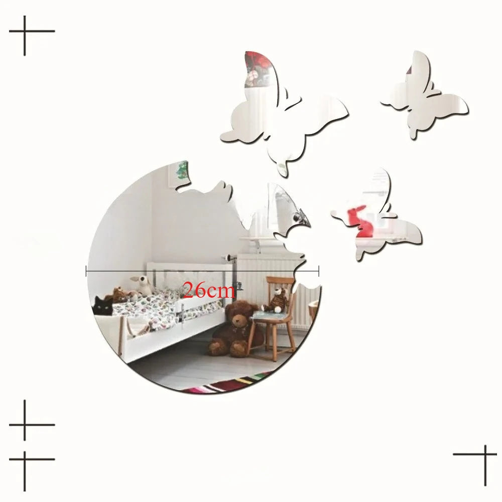Butterfly 3D Acrylic Mirror Wall Stickers – DIY Home Decor Mirror Wall Stickers Babs