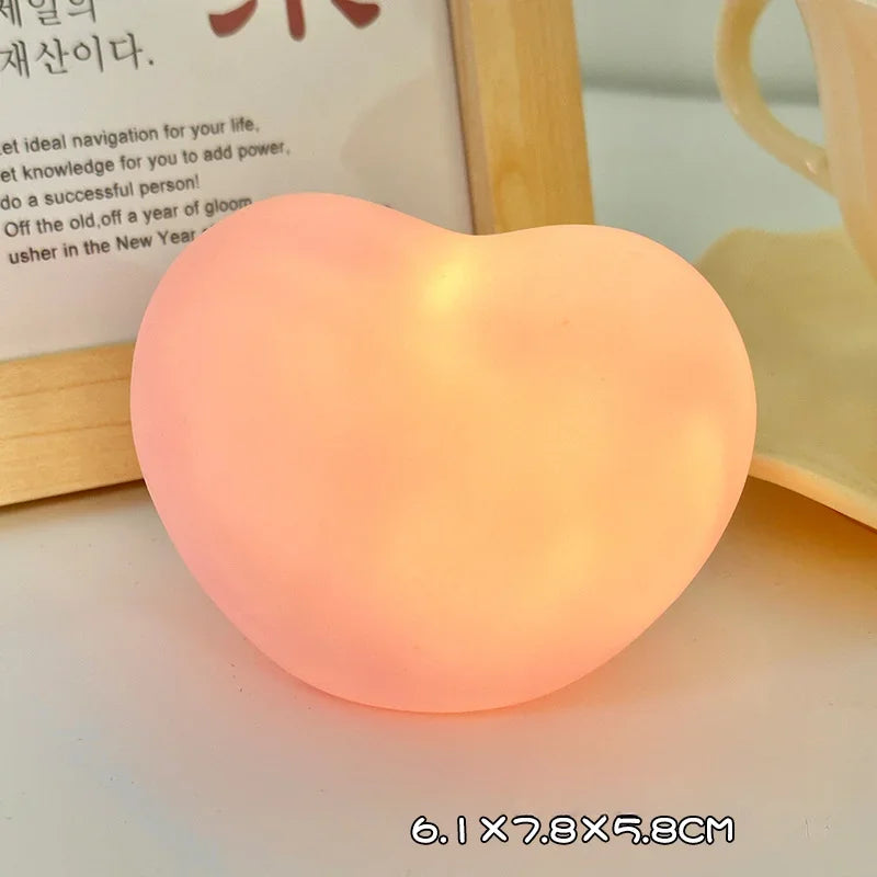 Love Heart Night Light – Soft Glow Bedside Atmosphere Lamp Atmosphere Night Light Babs