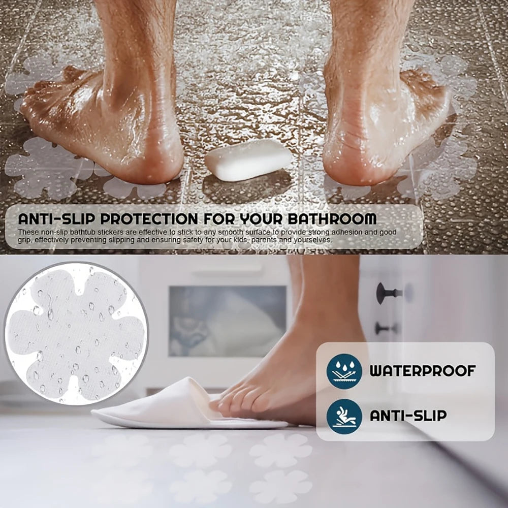 Non-Slip Bathtub Shower Stickers – Anti-Slip Safety Grip Decals Non-Slip Safety Stickers Babs