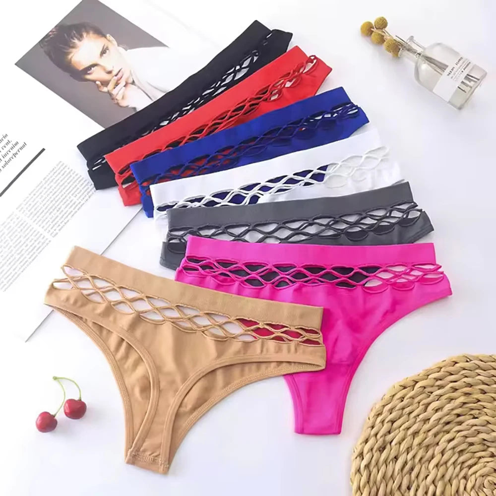 Mesh Hollow Out Thong Panties – Breathable Women's Lingerie Women's Thong Panties Babs
