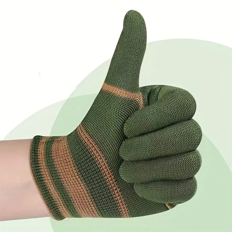 10-Pack Nylon Gloves – Grip Texture for Cycling, Fishing & Camping Nylon Knit Gloves Babs