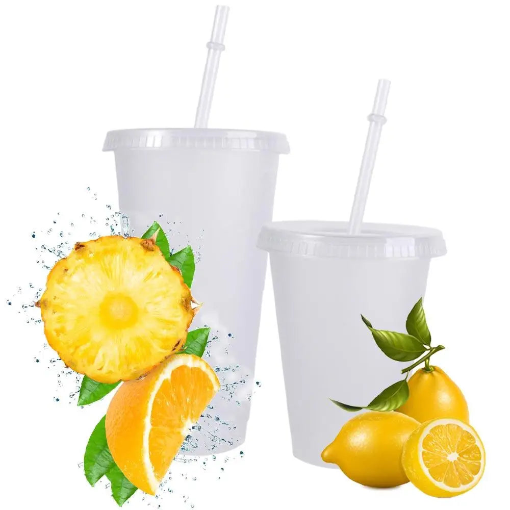 Color-Changing Straw Cup with Lid | Food Grade PP | 475–700ml Straw Cup Babs