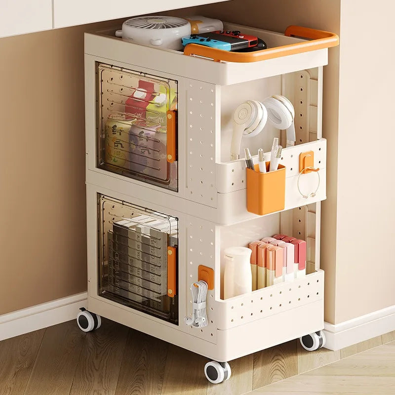 Foldable Rolling Storage Box with Wheels – Large 40–50L Organizer Rolling Storage Bin Babs