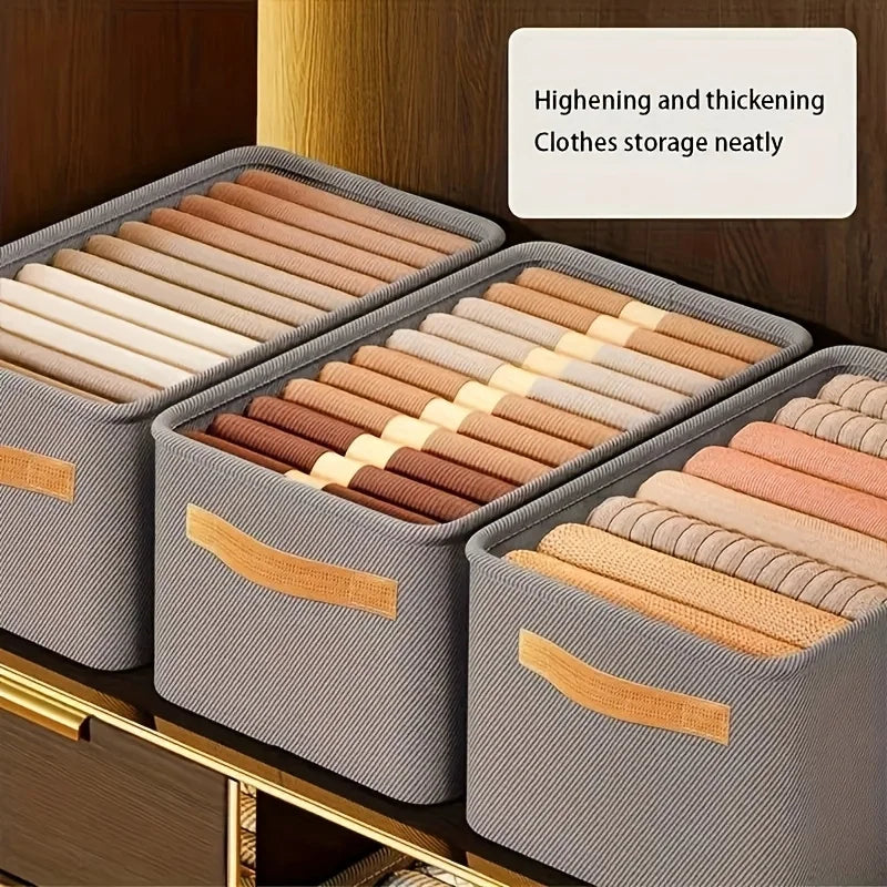 4PCS Large Stackable Storage Boxes – Non-Woven Closet Organizer Stackable Storage Boxes Babs