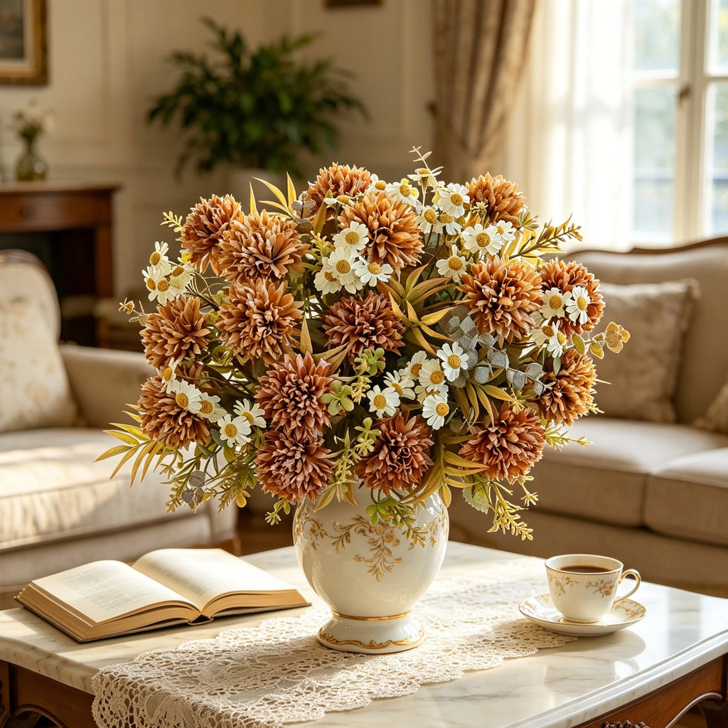 Silk Chrysanthemum Artificial Flowers – Wedding & Home Décor Artificial Flowers Babs