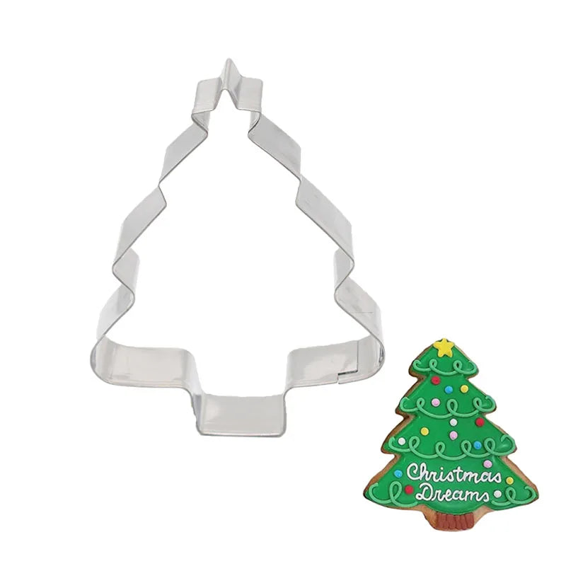 5-Piece Christmas Cookie Cutter Set – Gingerbread & Xmas Tree Cookie Cutter Set Babs