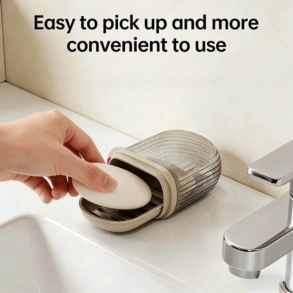 Travel Soap Box with Drainage – Leakproof Portable Soap Case Travel Soap Box Babs