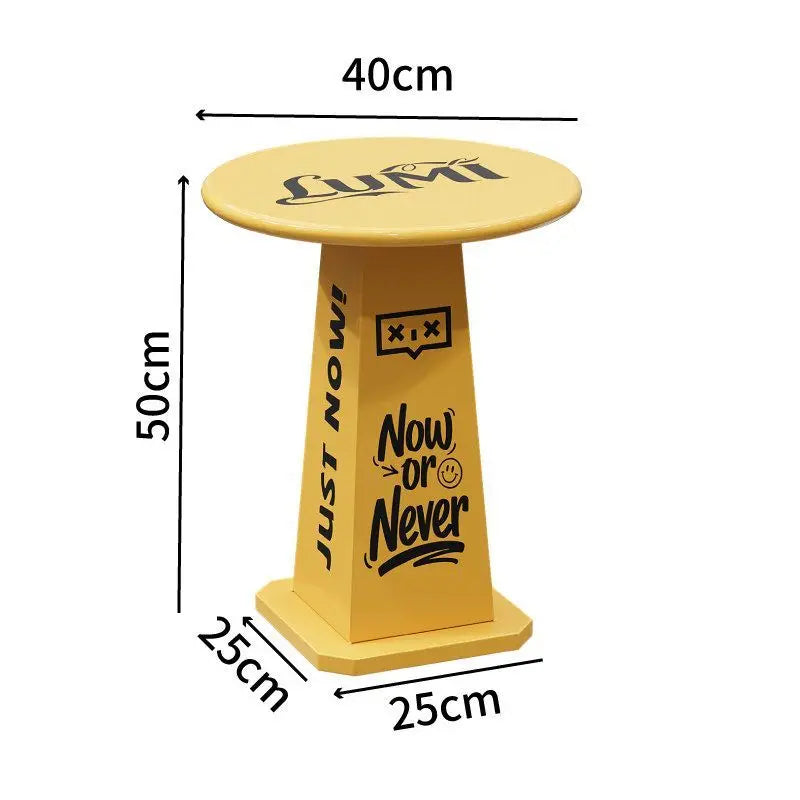 Round Metal Side Table – Modern Minimalist Living Room Coffee Table Round Side Table Babs Yellow