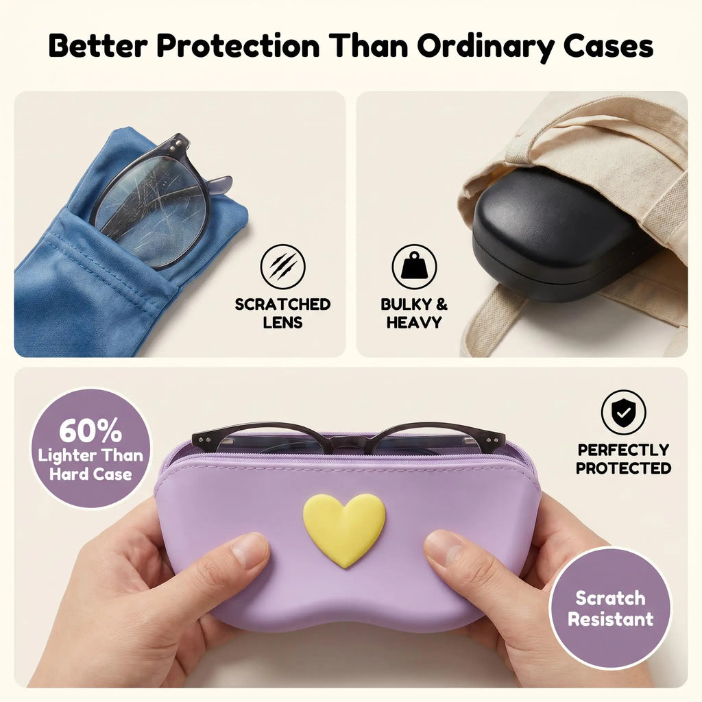 Portable Silicone Eyeglasses Case – Waterproof Sunglasses Pouch Eyeglasses Case Babs