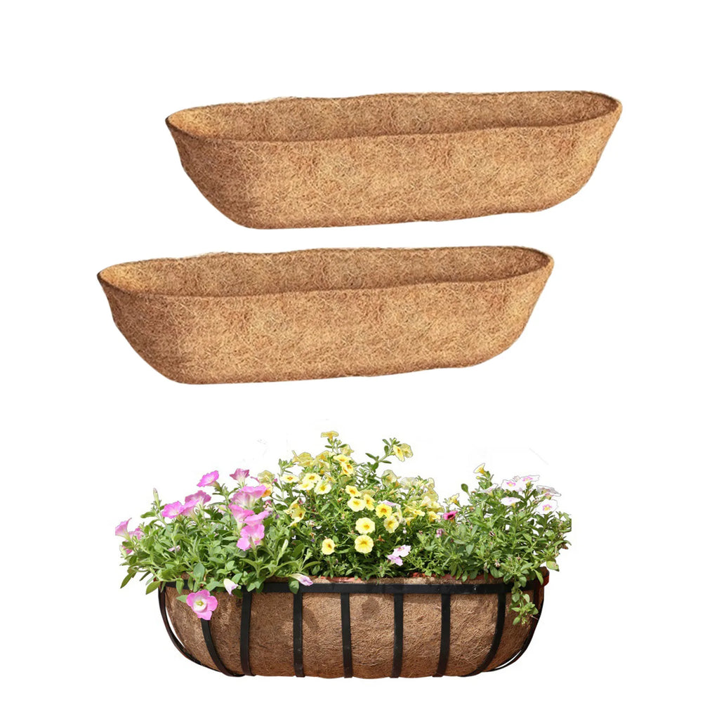 2-Pack Coconut Coir Hanging Basket Liners | Breathable Plant Pots Hanging Basket Liner Babs