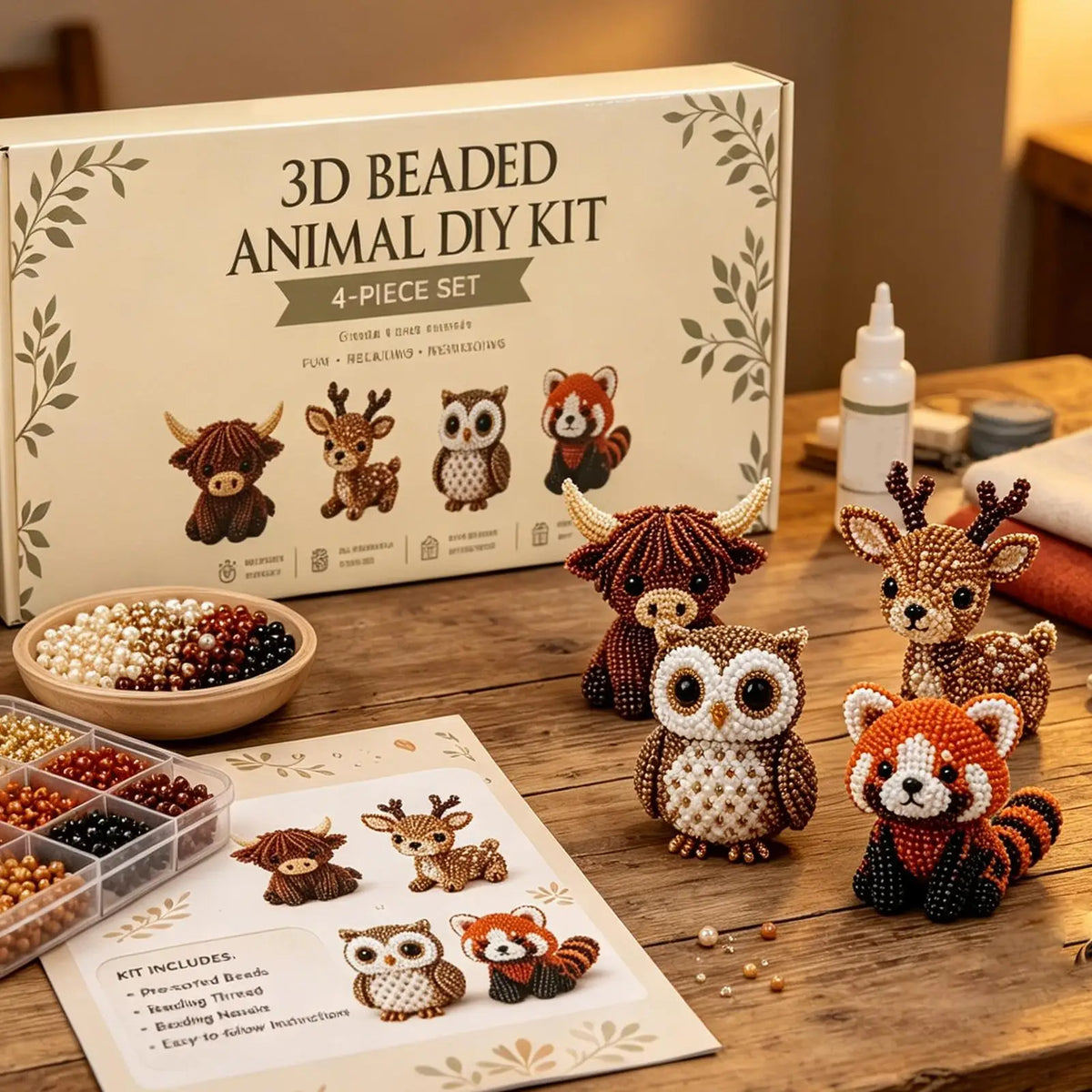 3D Animal Beading Craft Kit – DIY Bird & Tube Bead Set DIY Beading Craft Kit Babs