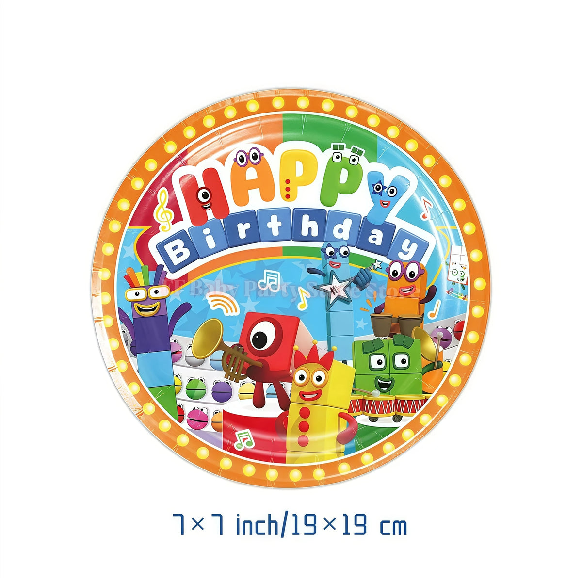 Building Blocks Birthday Party Kit – Plates, Cups, Balloons Party Tableware Kit Babs 10pcs 7inch Plates 2